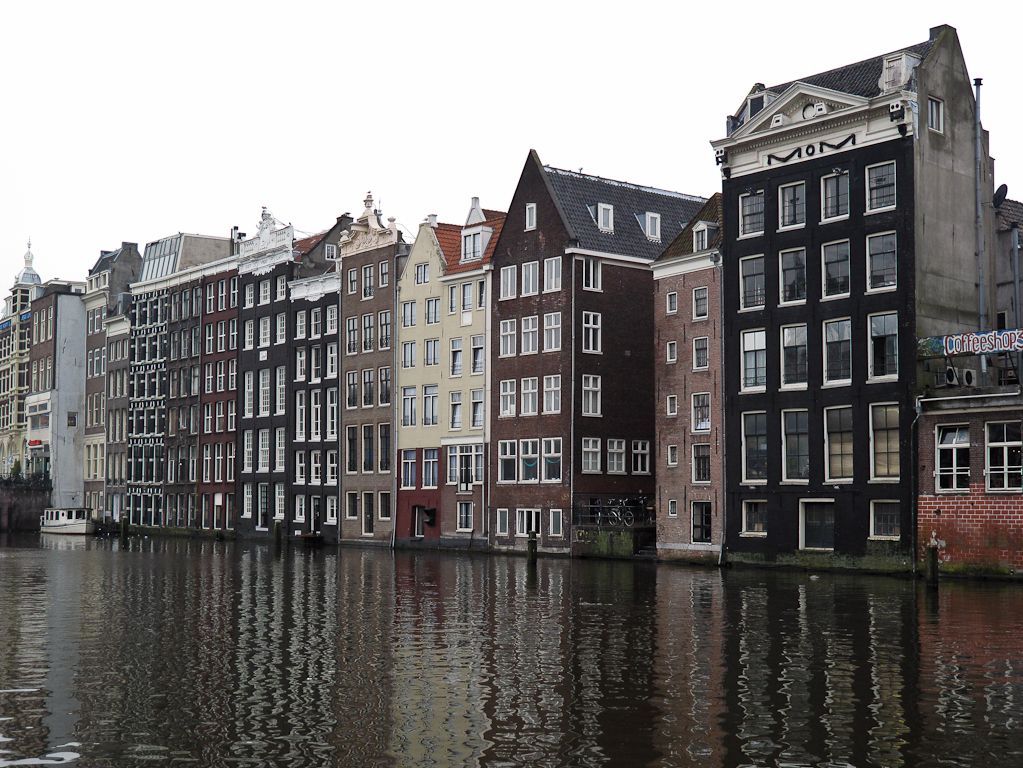 Houses on the Water, View from Damrak, near Central Railway Station